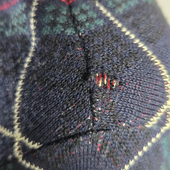 Talbots Petites Zip- Up Plaid Knit Cardigan Sweater- Made in Italy Size S - Picture 9 of 9